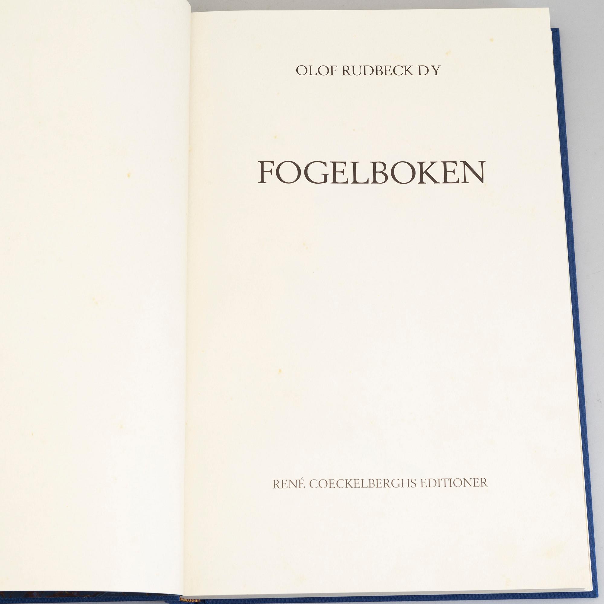 Olof Rudbeck the younger, a portfolio and two books, 1985. Numbered 574/1499. 14 litographs in color are included.