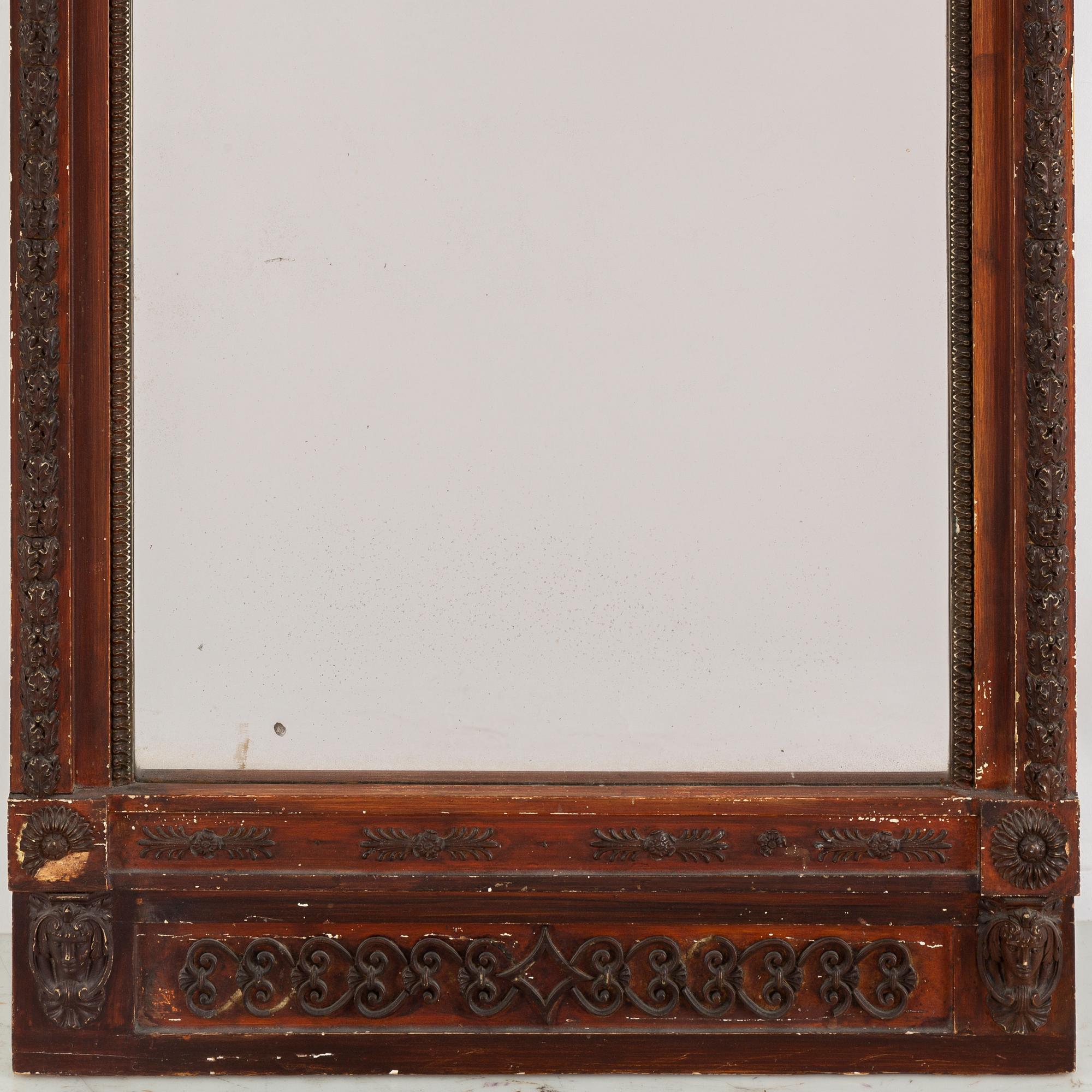 An Empire mirror, Stockholm, early 19th century.