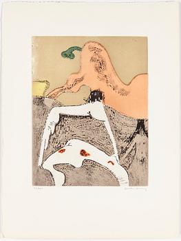 DOROTHEA TANNING, färgetsningar, 4 st, signerade och numrerade 31/100.