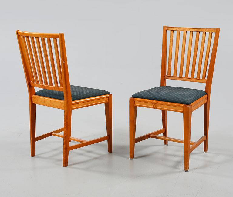 STOLAR, 6 st, sengustaviansk stil, 1900-talets fjärde kvartal.