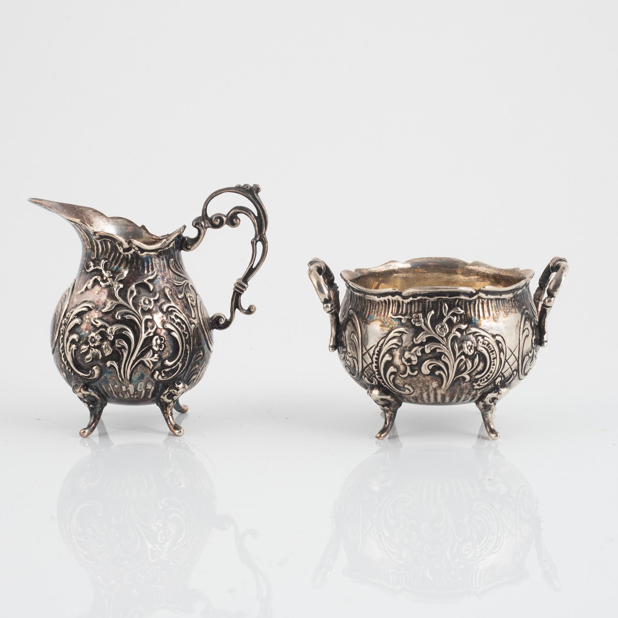 Nine pieces of silver, England, Austria and Sweden.