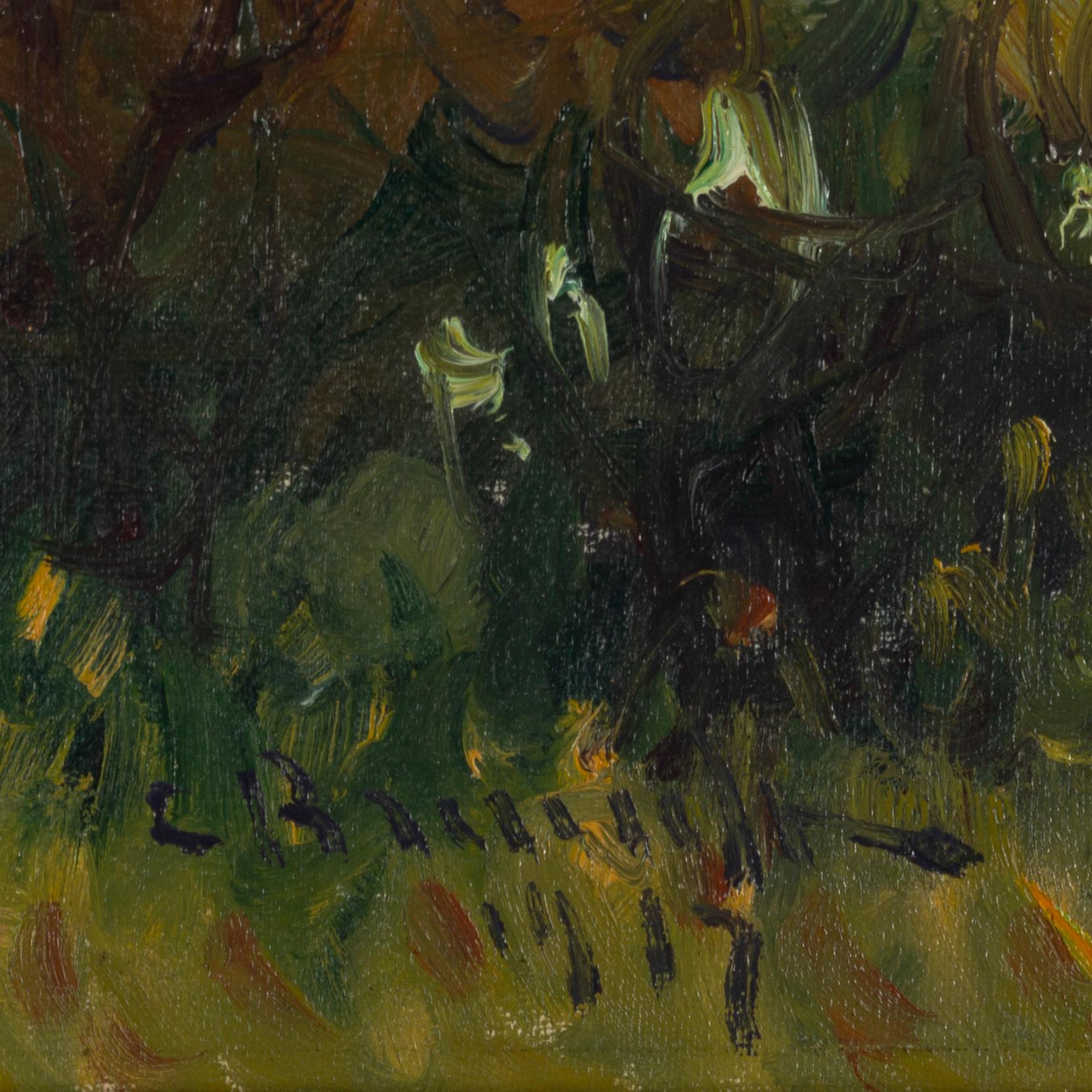 Carl Brandt, oil on canvas, signed and dated 1917.