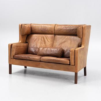 Børge Mogensen, a model 2192 'Kupé' leather sofa, Fredericia Stolefabrik, Denmark.