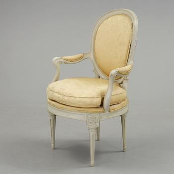 KARMSTOL, gustaviansk, 1700-tal.