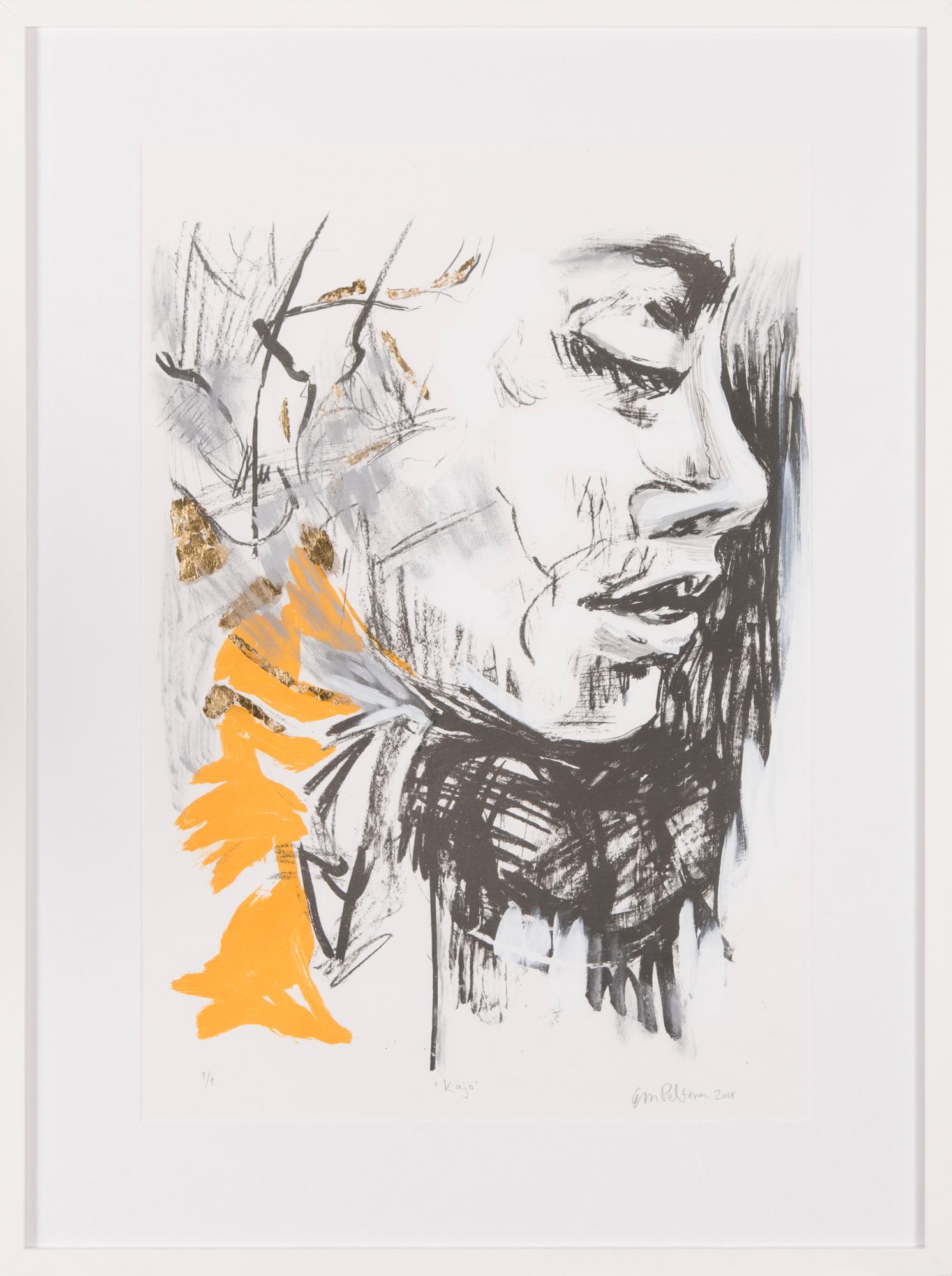 ESSI PELTONEN, mixed media, signed and dated 2018, numbered 1/1.