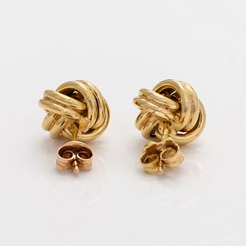 Earrings, 14K gold, Italy.