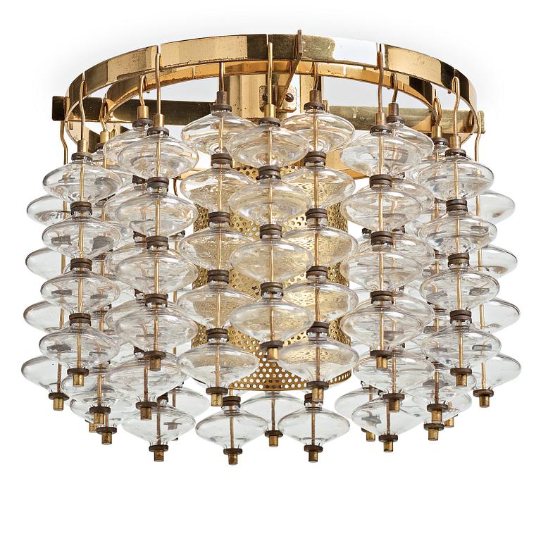 Hans-Agne Jakobsson, an "Estrella" ceiling lamp, model T581/35, Markaryd, Sweden 1960-70's.