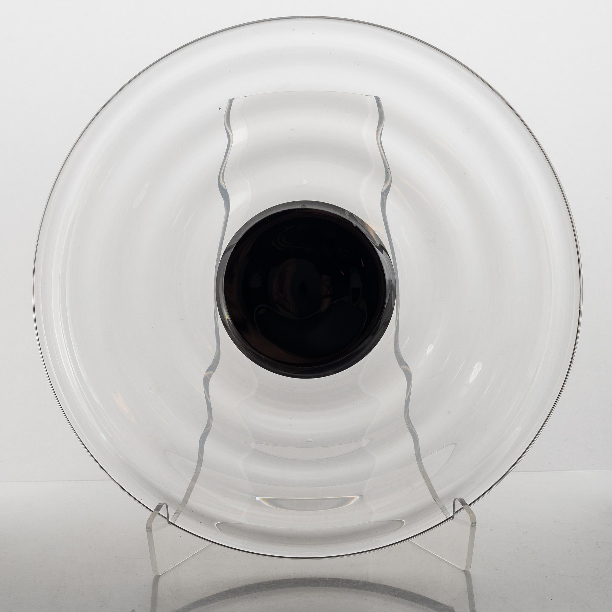Simon Gate, a glass dish model "GU 113", Orrefors, 1930's.