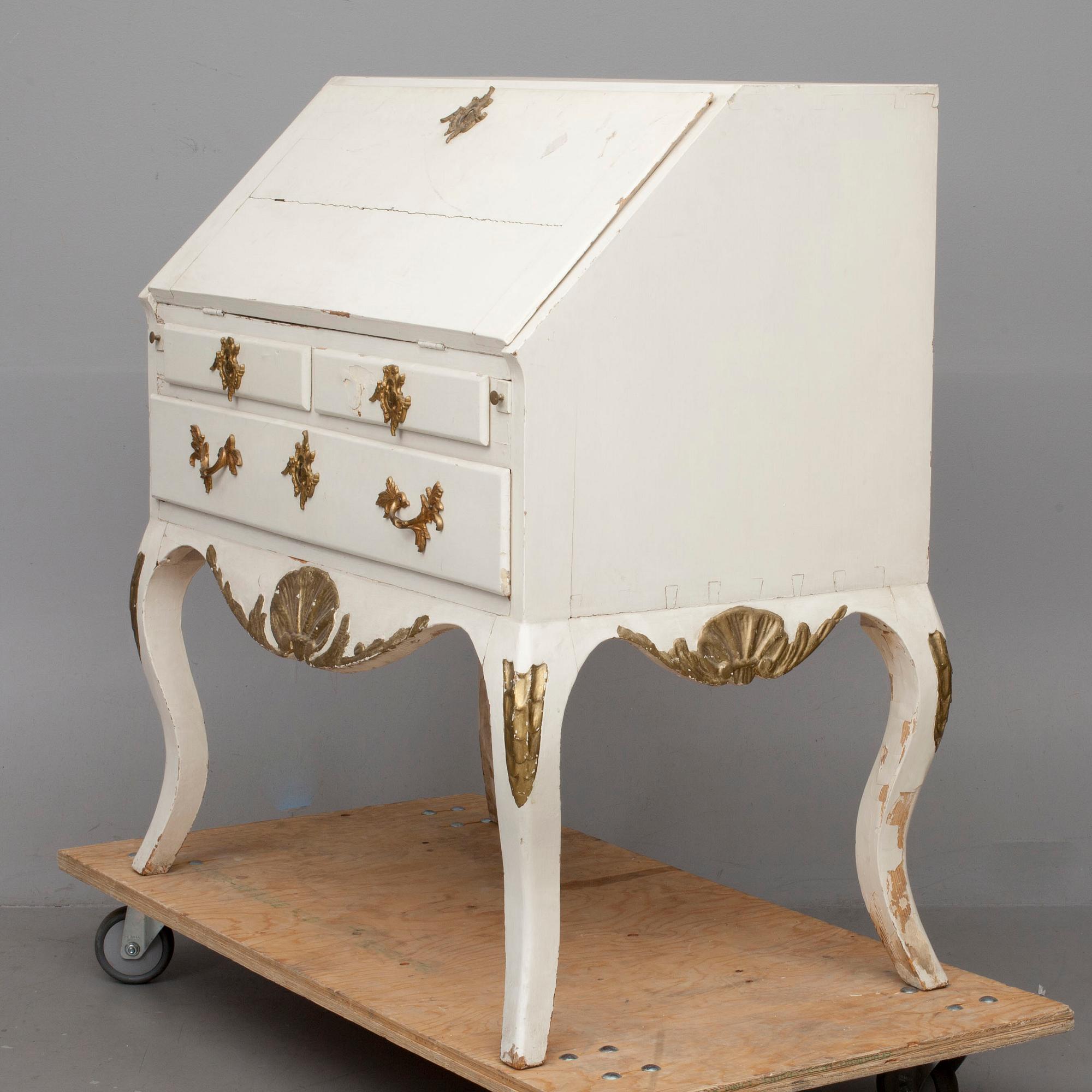 SEKRETÄR, rokokostil, sekelskiftet 1800/1900-luku.