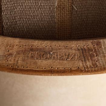 KARMSTOLAR, ett par, av Francois Reuze (mästare i Paris 1743-1799), Louis XV, 1700-talets andra hälft.