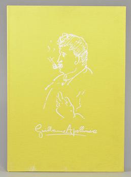 OLLE KÅKS, mapp med bok samt litografi, ej sign, Galerie Aix, Stockholm.