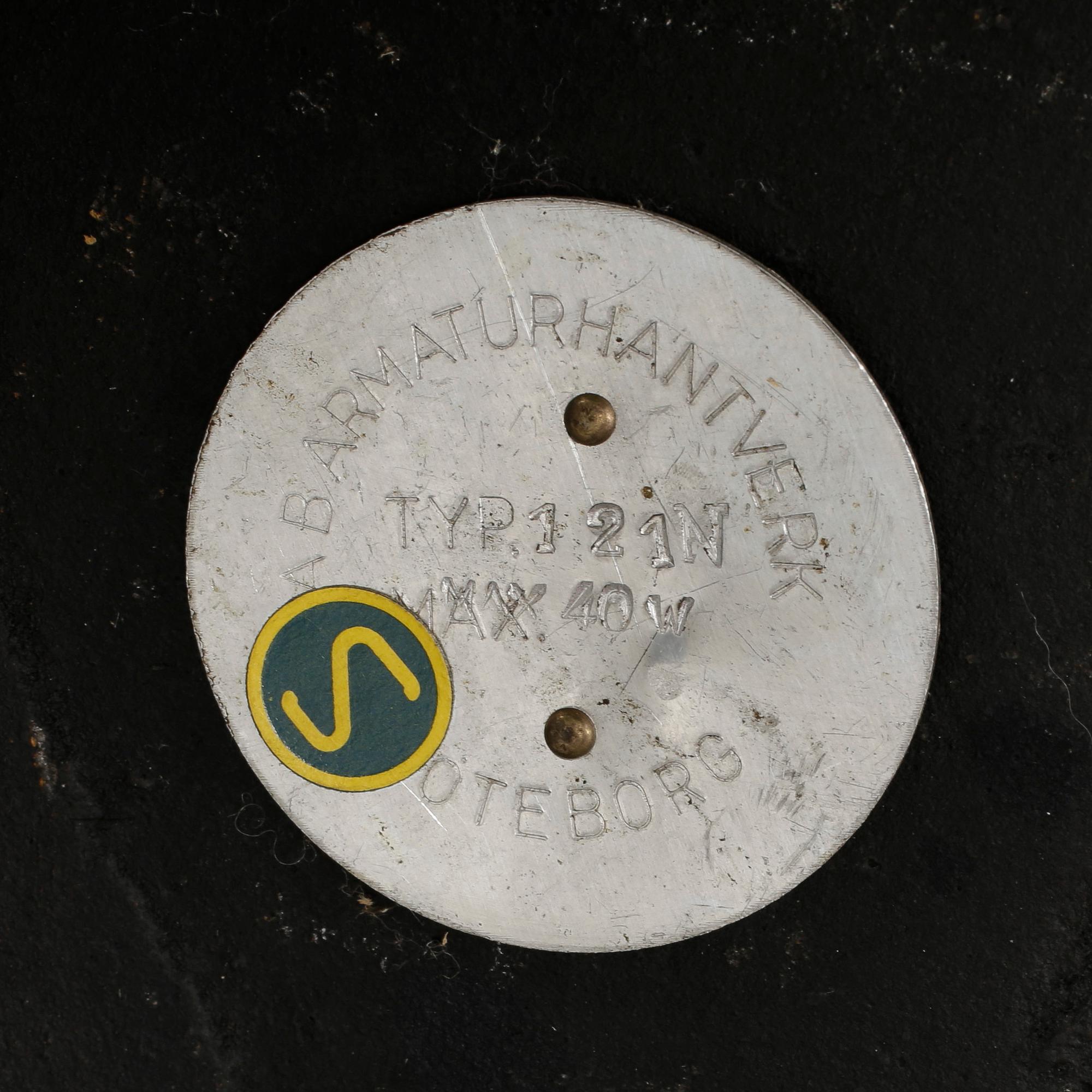 GOLVLAMPA, mässing, Armaturhantverk Göteborg, 1950/60-tal.