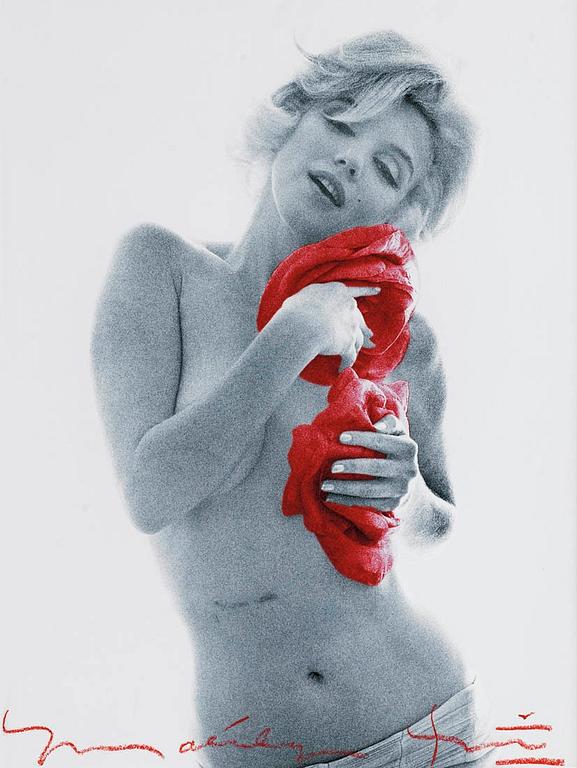 Bert Stern, "Marilyn with Roses (From the Last Sitting)", 1962.