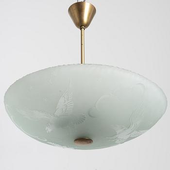 Harald Notini, ceiling lamp, variant of model "10997", Arvid Böhlmarks Lampfabrik, Stockholm, 1930s.
