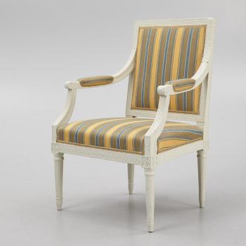 Armchair, Gustavian style, circa 1800.