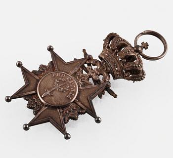 ORDERNSTECKEN, silver och emalj, Kungliga Svärdsorden, vikt 18 gram.