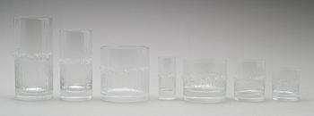 GLASSERVIS, 84 delar, "Niva", Tapio Wirkkala, Iittala.