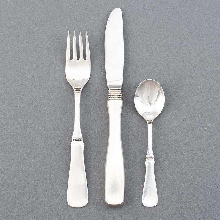 Erik Löfman, bestick, 36 delar, silver, "Uppsala", 1900-talets slut.