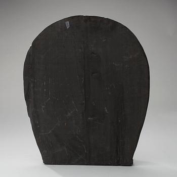 SKULPTUR, målat trä, Tibet 1900-tal.