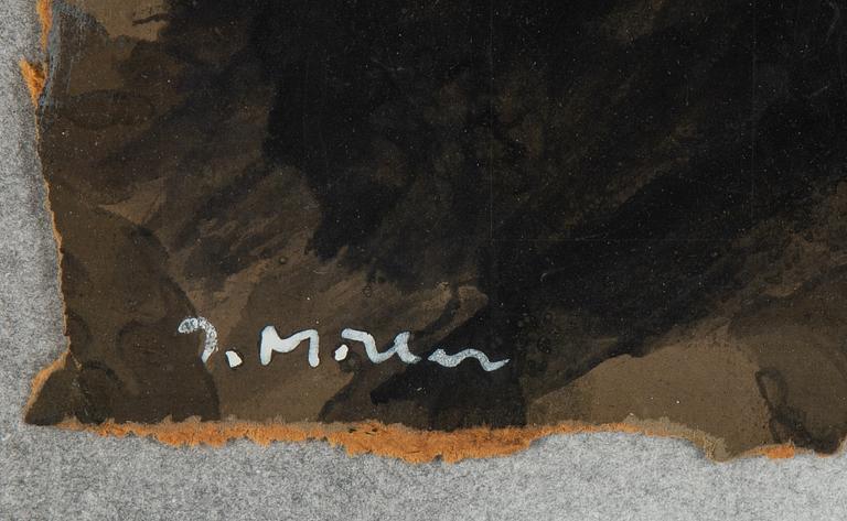 Ingegerd Möller, mixed media and collage. Signed.