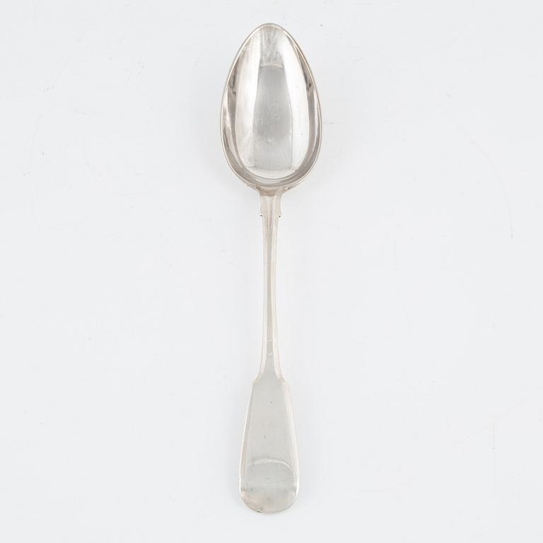 A Russian Silver Serving Spoon, Moscow 1890.