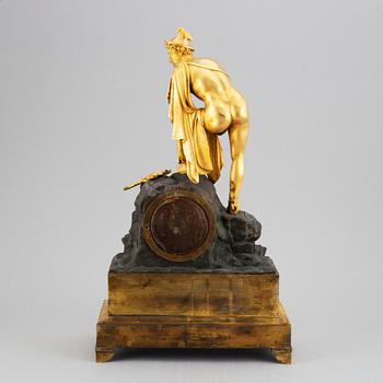 A french Empire pendulum clock, first half of the 19th century.