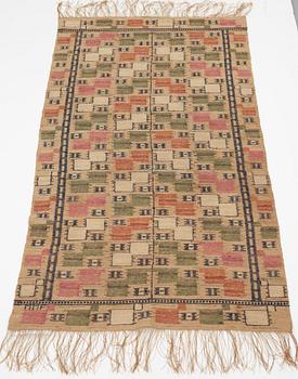 Märta Måås-Fjetterström, A textile, "Lövendal", flat weave, ca 145,5-147 x 70-71,5 cm, signed MMF.