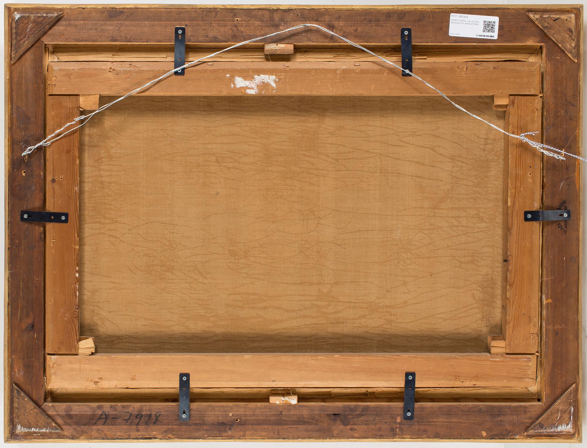 ALBERT BERG, oil on canvas, signed and dated 84.