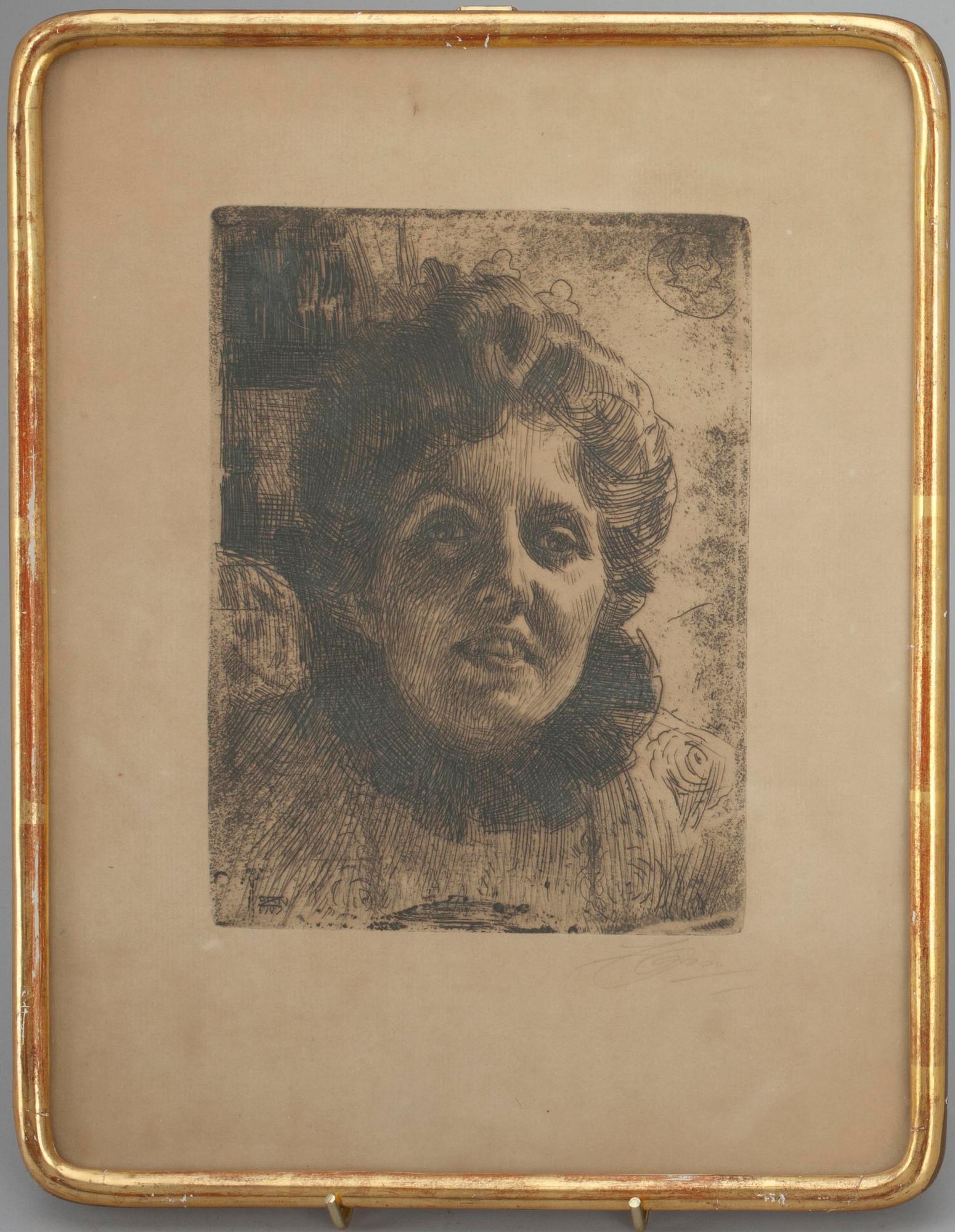 ANDERS ZORN, etsning, signerad.