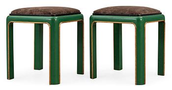 A pair of stools attributed to Otar Hökerberg, Sweden circa 1925.