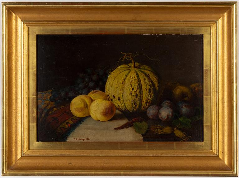 Okänd konstnär 1800-tal, olja på pannå, England, 1890.