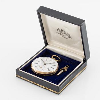 Pocket watch 14K gold, 45.5 mm.