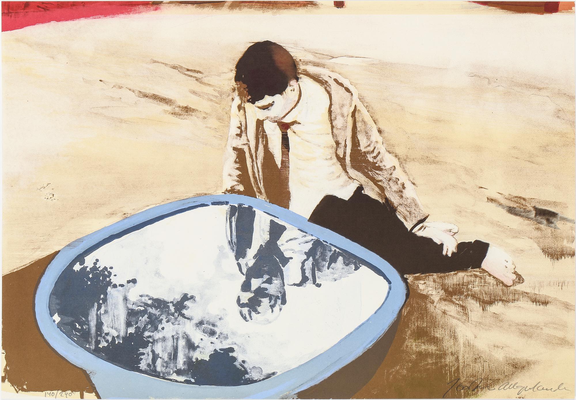 JOAKIM ALLGULANDER, "Mirror", färglitografi, sign o numr 140/240.