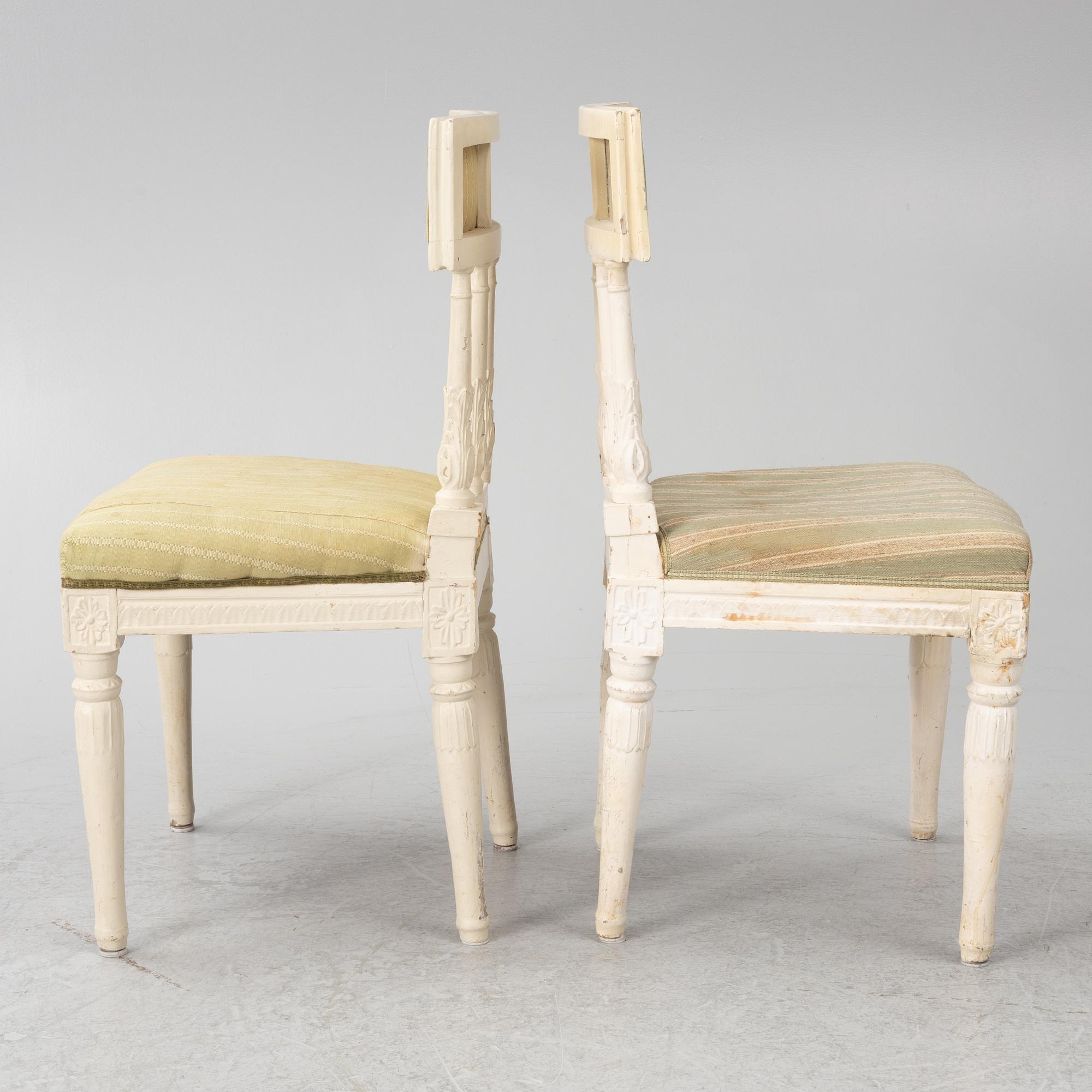 Chairs, 12 pcs, Gustavian, circa 1800.