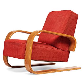 Alvar Aalto, fåtölj "Tank chair", modell 400, sannolikt tillverkad av Aalto Möbler i Hedemora 1946-56.