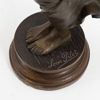 Léon Pilet, sculpture, bronze, signed.