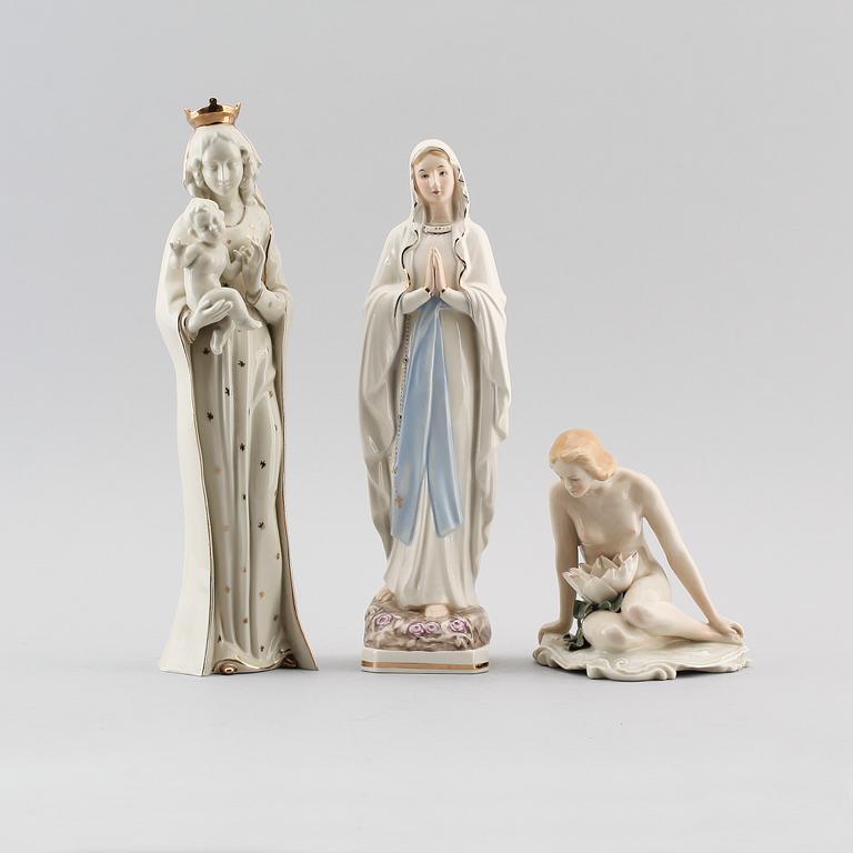 FIGURER, 3 st, porslin, bl a Goebel, 1900-tal.