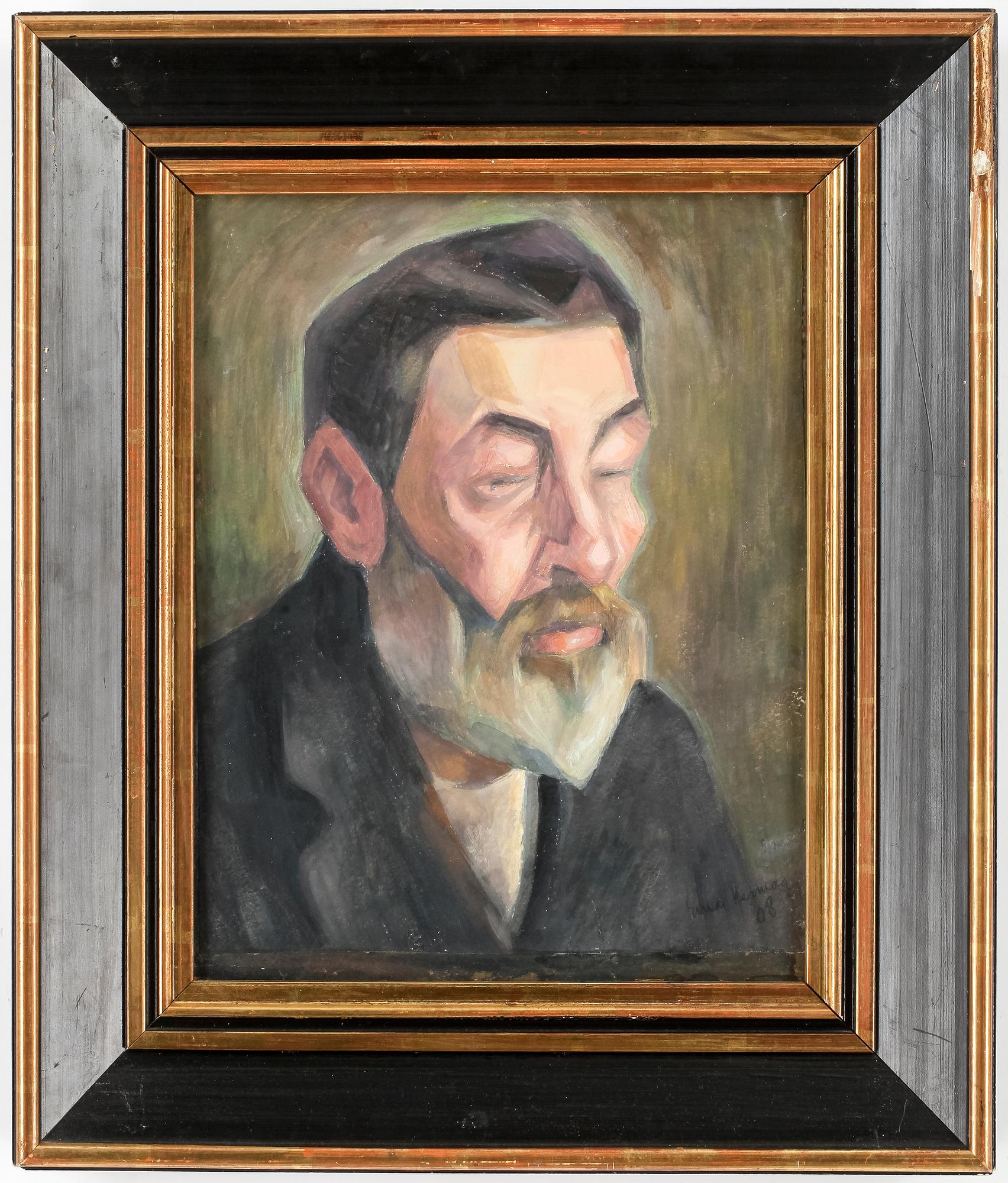 EINAR NERMAN, olja på pannå, signerad.