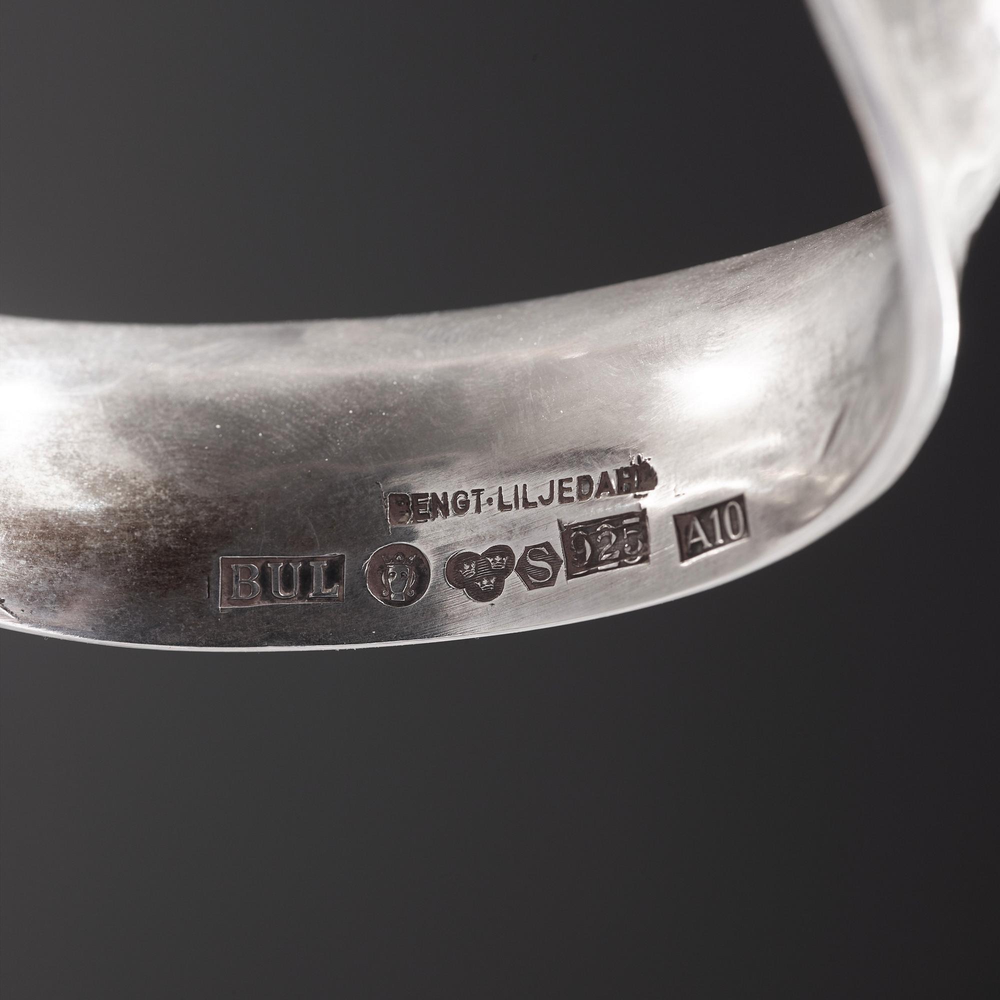 Bengt Liljedahl, A Bengt Liljedahl sterling tray, Stockholm 1975.