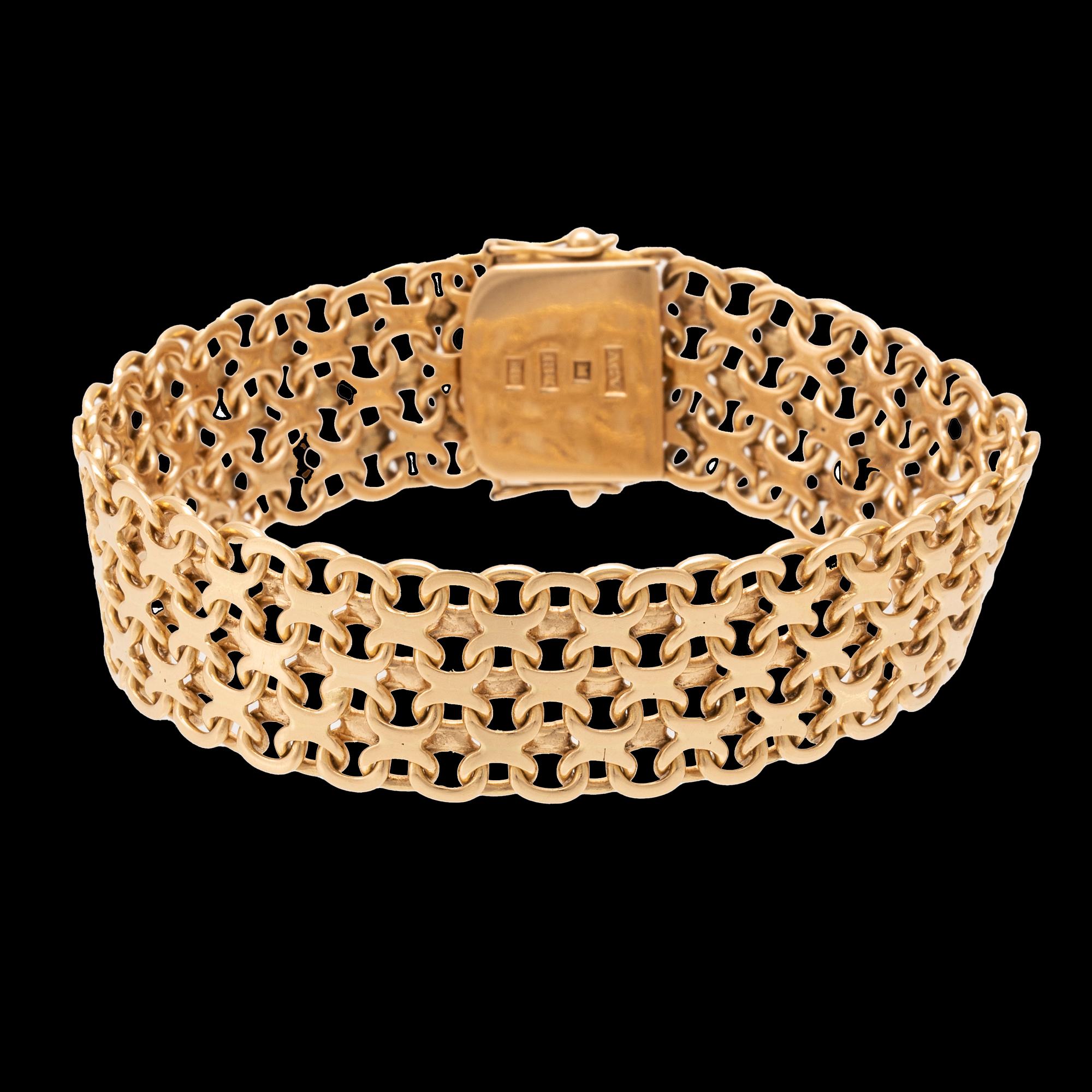 Bracelet X-link 18K gold.