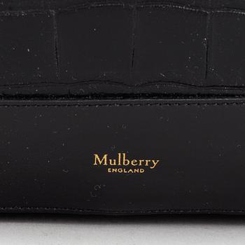 MULBERRY, a black leather 'Marloes' hobo bag.