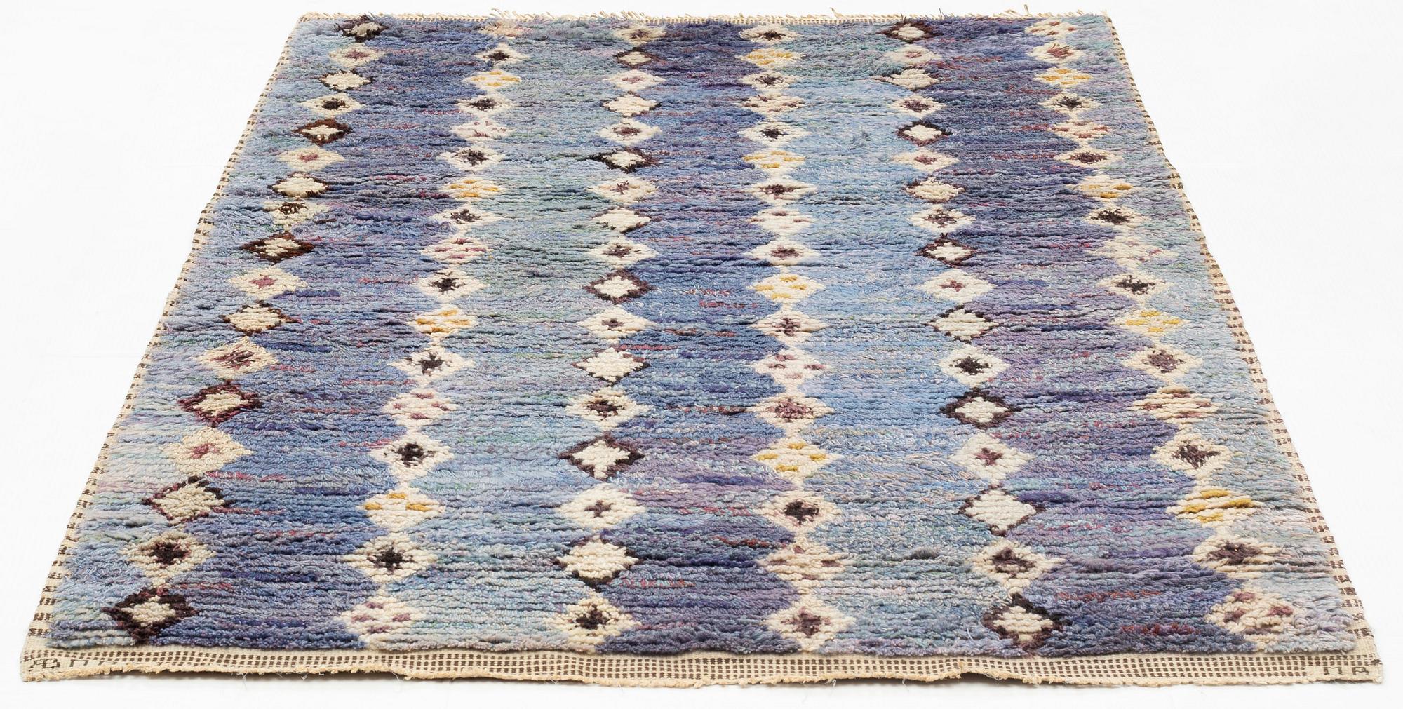 Marianne Richter, matta, "Påfågeln", rya, ca  222 x 141 cm, signerad AB MMF MR.
