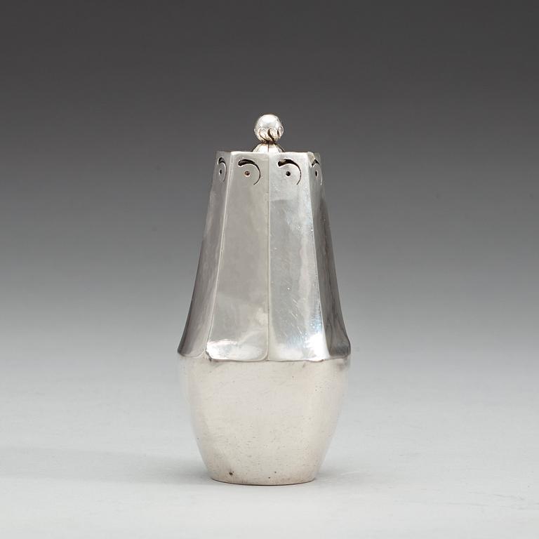 A Georg Jensen sterling sugar caster, Copenhagen ca 1919-21.