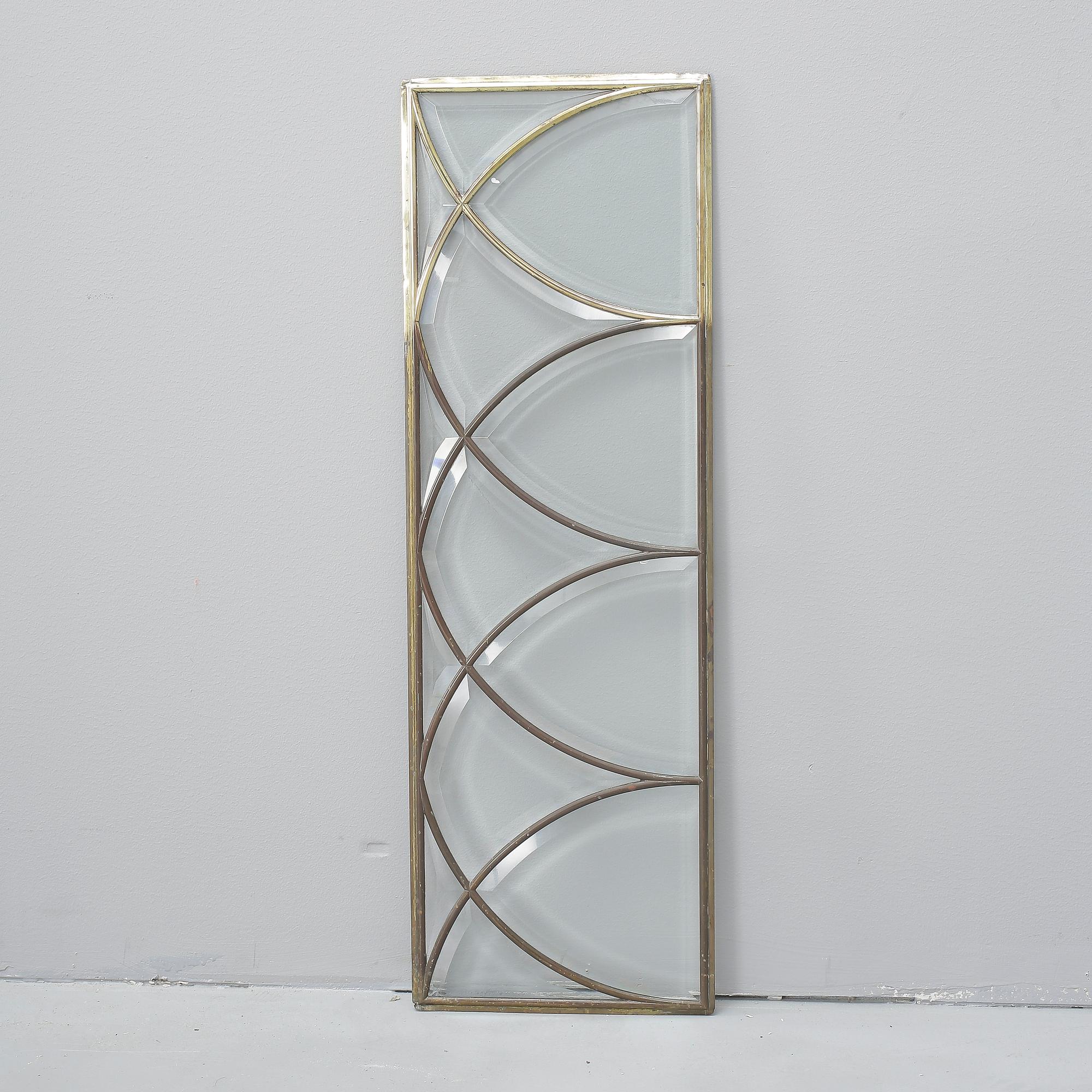 FÖNSTER, glas och mässing, 1900-tal.