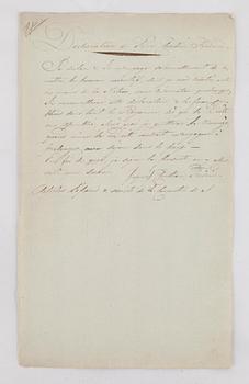 SAMTIDA BREVAVSKRIFTER, 4 st, Prins Christian Fredrik av Danmark-Kronprins Karl Johan av Sverige, Juli-Augusti 1814.