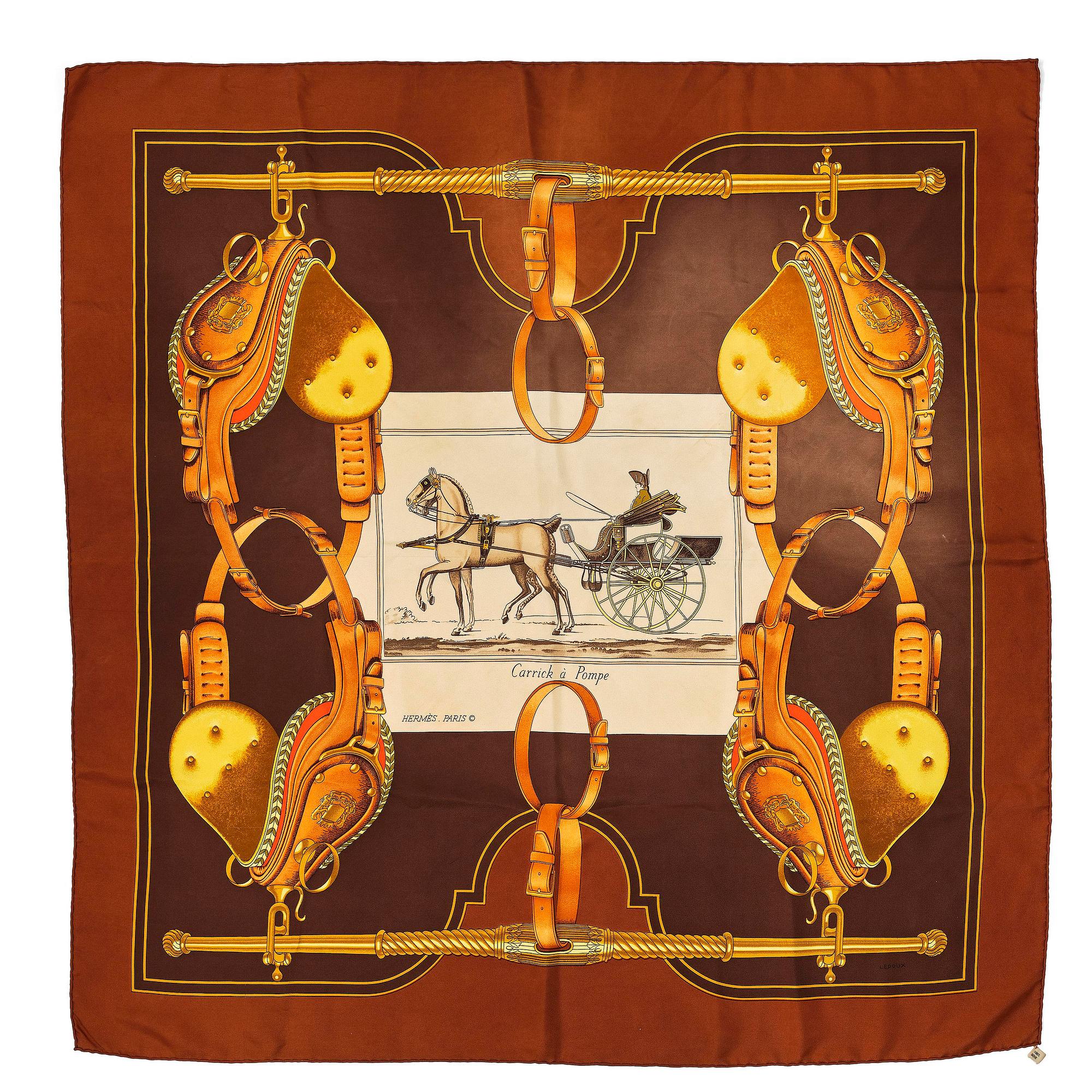 Hermès, scarf, “Carrick à Pompe”.