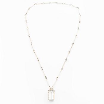 Wiwen Nilsson, a pendant, sterling silver with faceted rock crystal, Lund 1943.