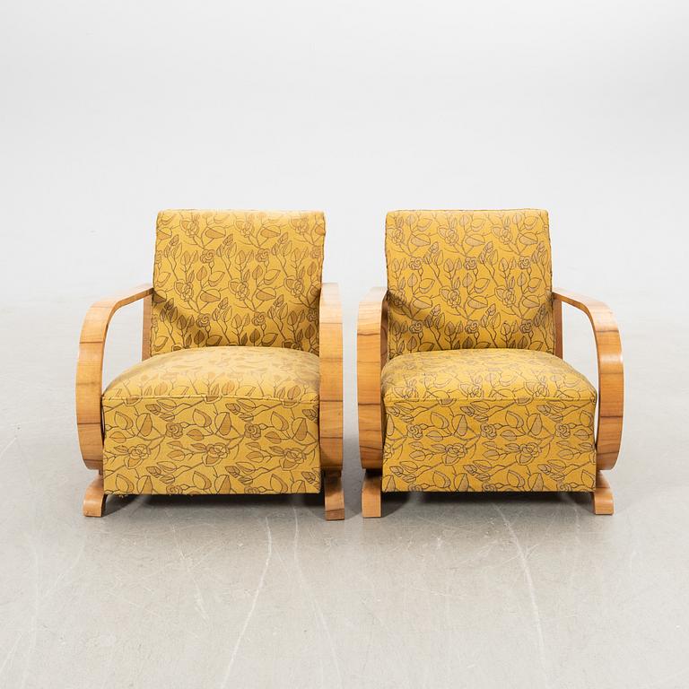 Fåtöljer, 2 st, Art Deco, 1900-talets första hälft.