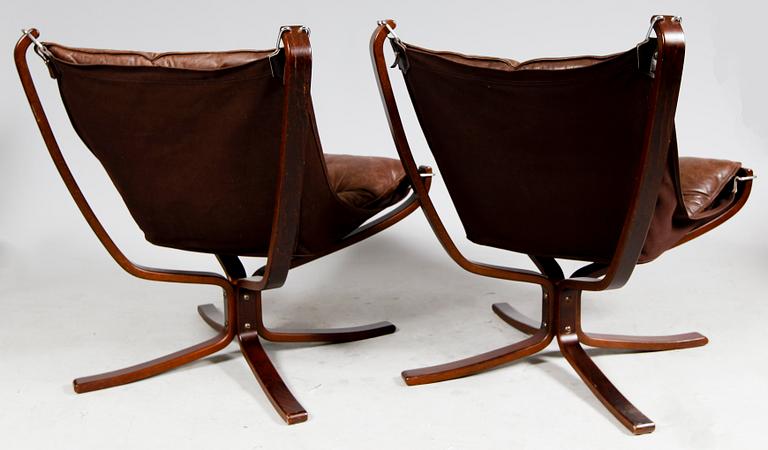FÅTÖLJER, 4 st, "The Falcon Chair",  Sigurd Ressell, Vatne Möbler, Norge, 1960/70-tal.