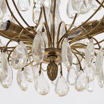 A Gustavian style chandelier, first half of the 20th Century.